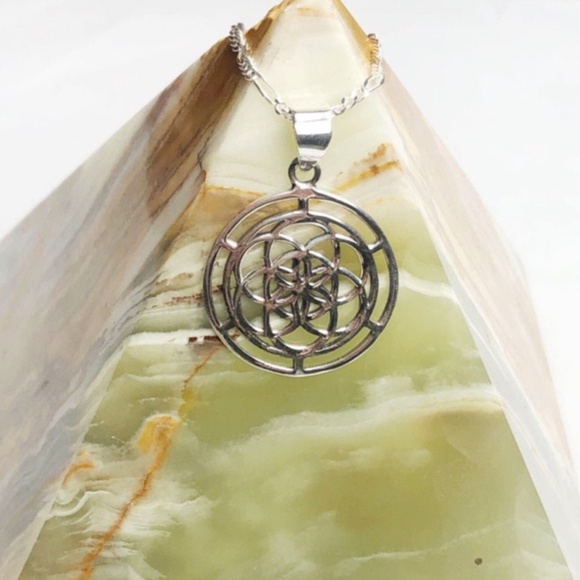 Sterling Silver Flower of Life Pendant - Picture 1 of 2